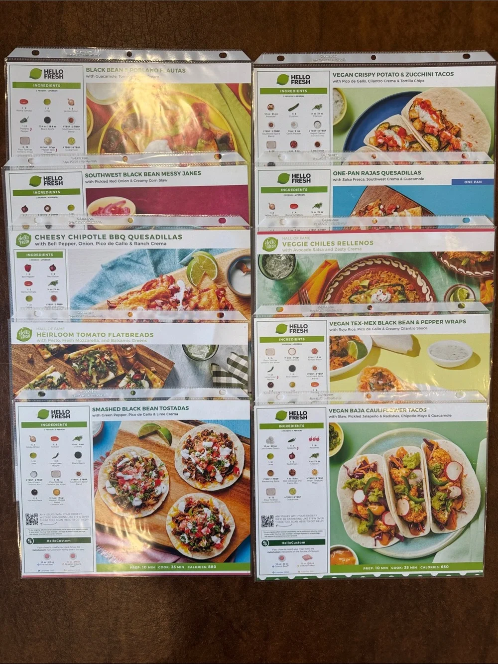 HelloFresh Salmon, Barramundi, Tilapia, Shrimp & Vegetarian - 30 Recipe Cards